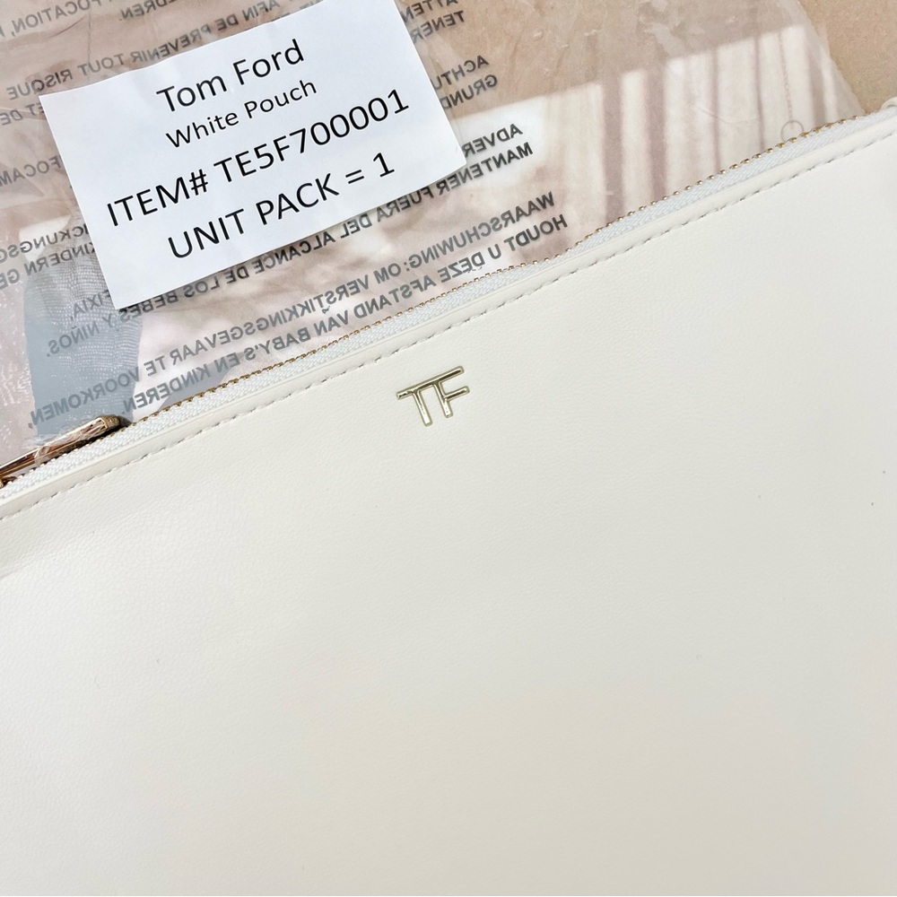 Tom Ford White Zip Pouch/Clutch - Picture 2 of 4